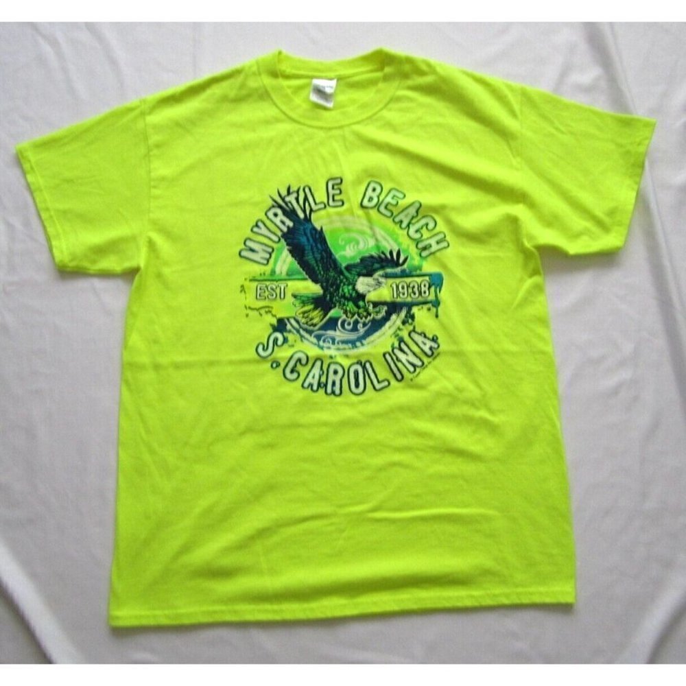Women's Gildan Myrtle Beach South Carolina Flying Eagle TShirt Sz L (WB139)